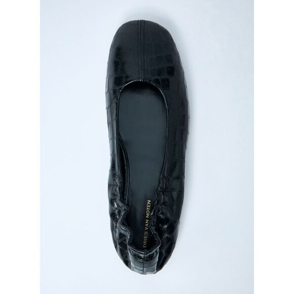 Dries Van Noten Women Croc-Embossed Ballerina Flats - Picture 6 of 7